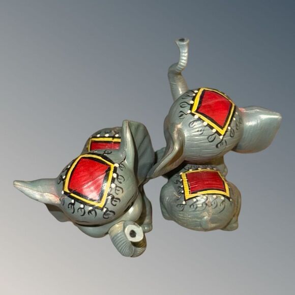 Rare Set of 2 Vintage Wilton Chicago “Circus Elephant" Hand-Painted Cake Toppers - Picture 7 of 9